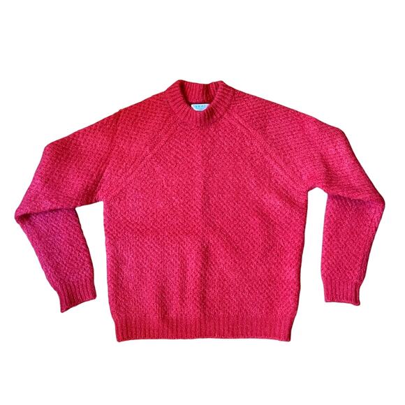 Sandro Pullover Mohair Blend Oversized Relaxed Jumper Knit Sweater Red 1 Small - Picture 9 of 9